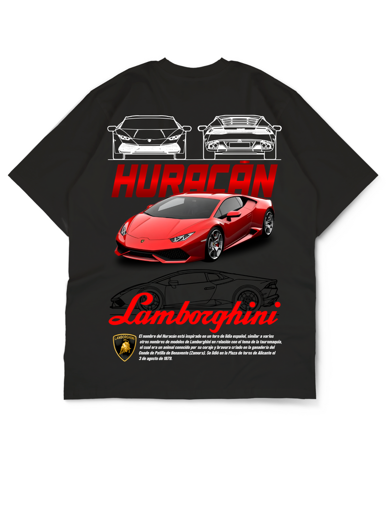 Oversize Drop Shoulder Lamborghini Huracán Tee By GenGears in Pakistan