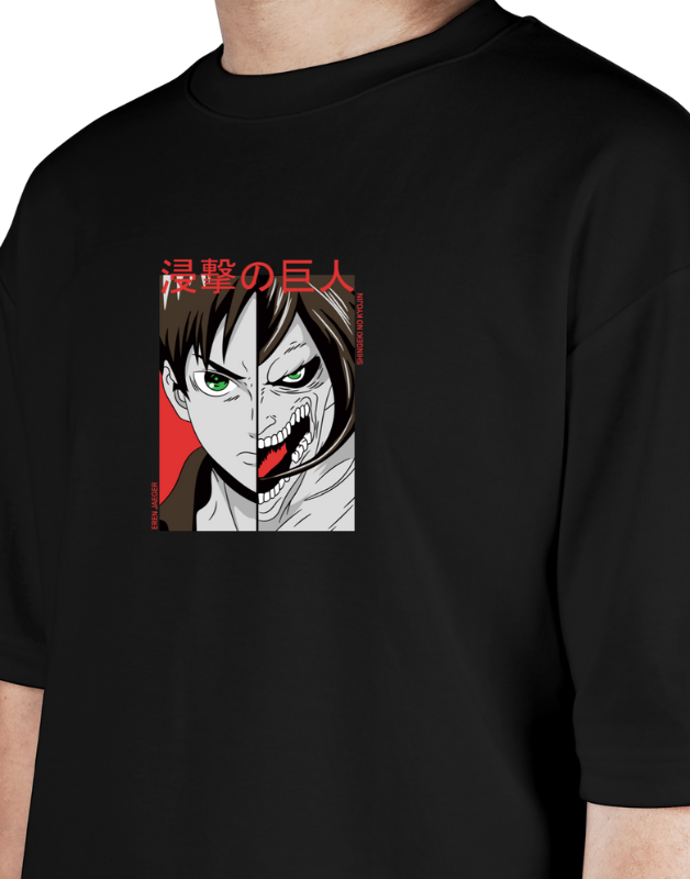 Premium Oversize Drop Shoulder Tee – Anime Sukuna Graphic