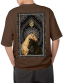 Premium Oversize Drop Shoulder Tee – Golden Warrior Print