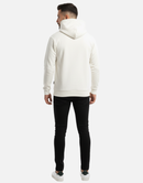 Premium White Pullover Hoodie with Black Wing Logo Winter Edition