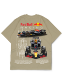 Premium Oversize Drop Shoulder Tee – Red Bull Racing Graphic