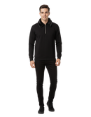 Premium Black Zipper Sweatshirt with Faux Fur Collar Winter Edition