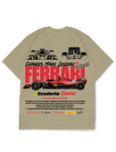 Premium Oversize Drop Shoulder Tee – Ferrari Racing Graphic
