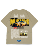 Premium Oversize Drop Shoulder Tee – Mustang Racing Graphic