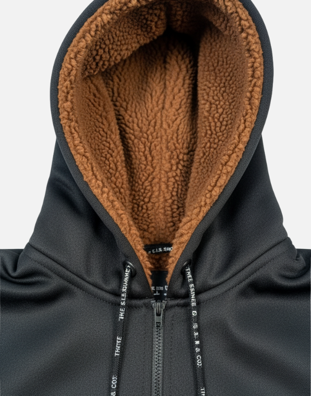 Premium Black Blend Fleece Lined Zipper Hoodie  Winter Edition