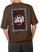 Premium Oversize Drop Shoulder Tee – Heritage Square Print | by GenGears in Pakistan