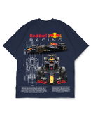 Premium Oversize Drop Shoulder Tee – Red Bull Racing Graphic