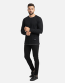 Premium Black Full-Sleeve Crew-Neck T-Shirt | By GenGears in Pakistan