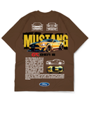 Premium Oversize Drop Shoulder Tee – Mustang Racing Graphic