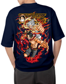 Premium Anime Oversize Drop Shoulder T-Shirt – Red Print & Character Design
