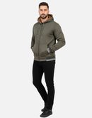Premium Olive Green Blend Fleece Zipper Hoodie Winter Edition