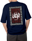 Premium Oversize Drop Shoulder Tee – Heritage Square Print | by GenGears in Pakistan