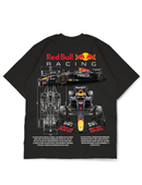 Premium Oversize Drop Shoulder Tee – Red Bull Racing Graphic