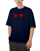 Premium Anime Oversize Drop Shoulder T-Shirt – Red Print & Character Design