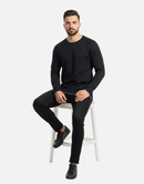 Premium Black Full-Sleeve Crew-Neck T-Shirt | By GenGears in Pakistan