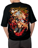 Premium Anime Oversize Drop Shoulder T-Shirt – Red Print & Character Design