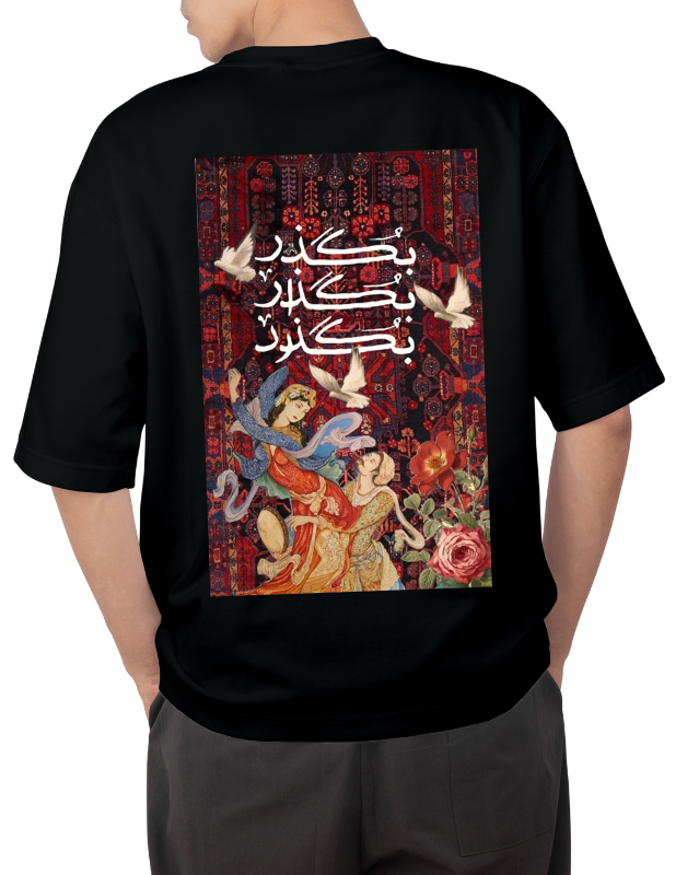 Premium Oversize Drop Shoulder Tee – Japanese Oni Mask Print