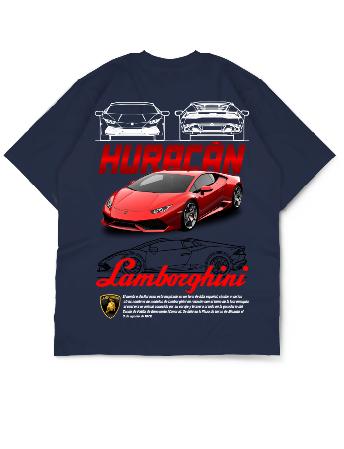 Oversize Drop Shoulder Lamborghini Huracán Tee By GenGears in Pakistan