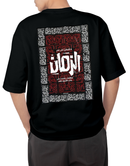 Premium Oversize Drop Shoulder Tee – Heritage Square Print | by GenGears in Pakistan