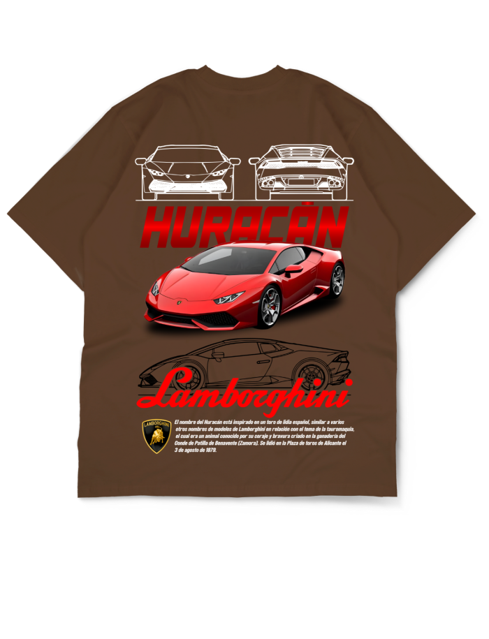 Oversize Drop Shoulder Lamborghini Huracán Tee By GenGears in Pakistan