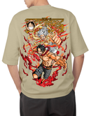 Premium Anime Oversize Drop Shoulder T-Shirt – Red Print & Character Design
