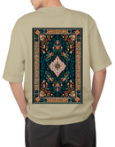 Premium Oversize Drop Shoulder Tee – Ethnic Heritage Pattern Print