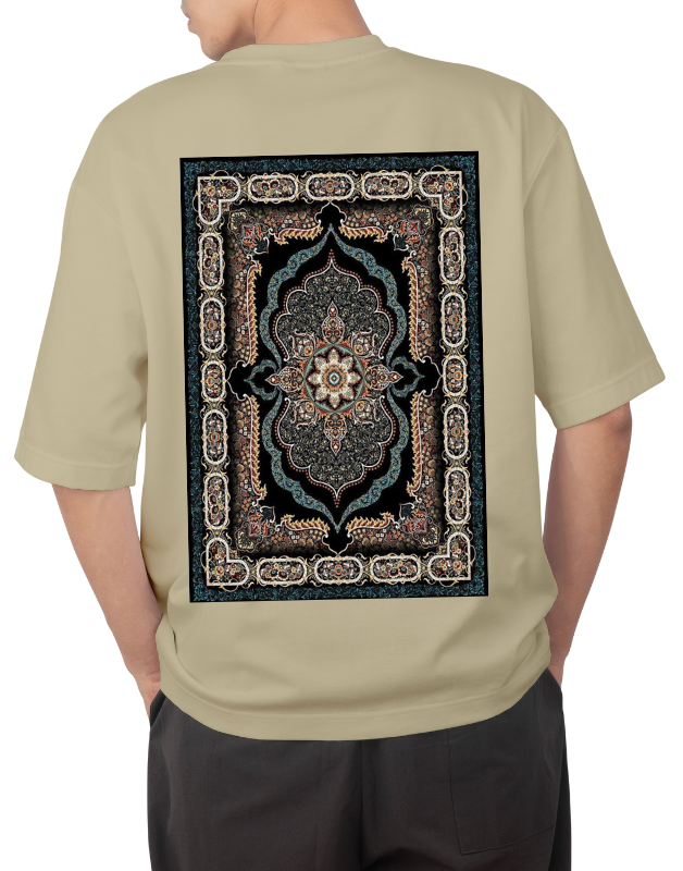 Premium Oversize Drop Shoulder Tee – Heritage Geometric Pattern Print 2