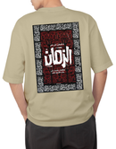 Premium Oversize Drop Shoulder Tee – Heritage Square Print | by GenGears in Pakistan