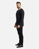 Premium Black Full-Sleeve Crew-Neck T-Shirt | By GenGears in Pakistan